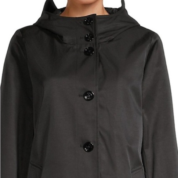 Calvin Klein Water and Wind Resistant Hooded Fully Lined A-Line Trench Coat - Picture 4 of 16